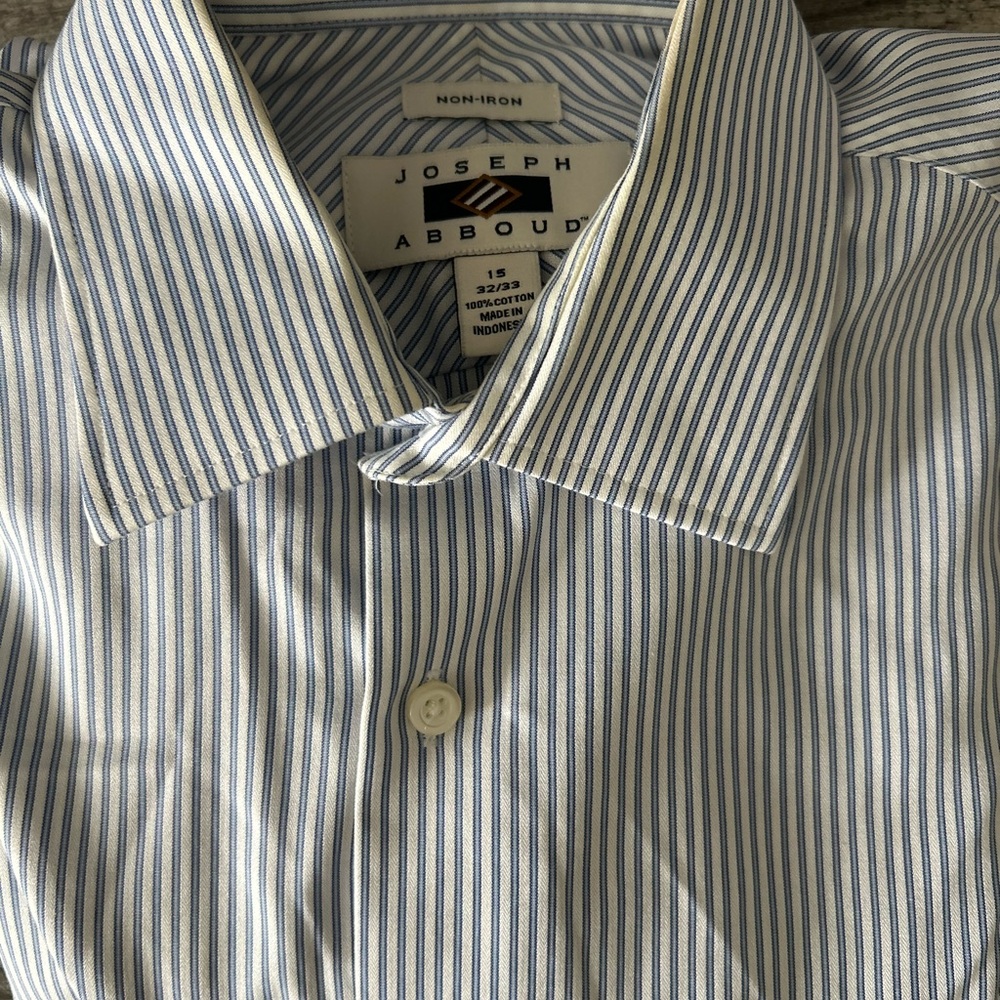 Joseph Abboud Men's Shirt with Blue and White Stripes